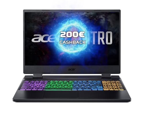 Acer Nitro 5 (AN515-58-941L) Gaming Laptop | 15.6 Inch FHD 144Hz Display | Intel Core i9-12900H | 16 GB RAM | 1 TB SSD | NVIDIA GeForce RTX 4060 | Windows 11 | QWERTZ Keyboard | Black