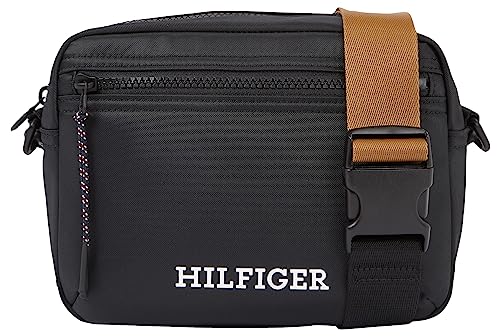 Tommy Hilfiger Herren Umhängetasche Monotype Ew Reporter mit Reißverschluss, Schwarz (Black), Onesize