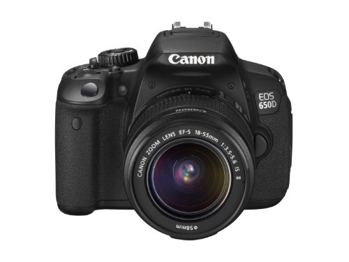 Canon EOS 650D SLR Digitalkamera (18 MP, 7,6cm (3 Zoll) Touch-Display, Full HD, Kit inkl. EF-S 18-55 is II Objektiv) schwarz