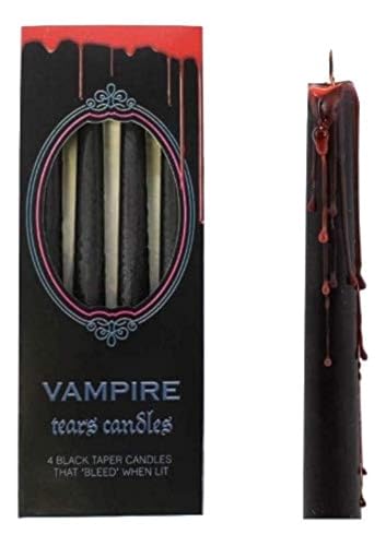 Something Different Vampire Tears achwarze Kerzen, 4er-Set, blutenden Kerzen, für gotische Rituale, Halloween