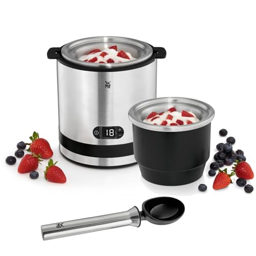 WMF Küchenminis 3in1 Eismaschine, für Frozen Joghurt, Sorbet und Eiscreme, Gefrierbehälter 300 ml, Eisportionierer, 30-Minuten-Time, spülmaschinengeeignete Teile, Ice Cream Maker