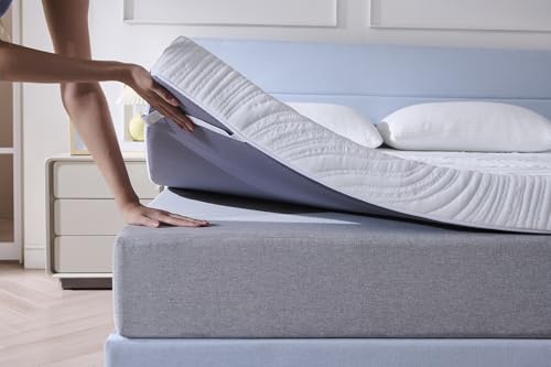 Hiimgo Gel Topper 140x200cm H3/H4, 7CM Höhe Kaltschaum Matratzentopper, Matratzen Topper 140x200 mit Waschbarer Bezug, für Bett Boxspringbett Schlafsofa
