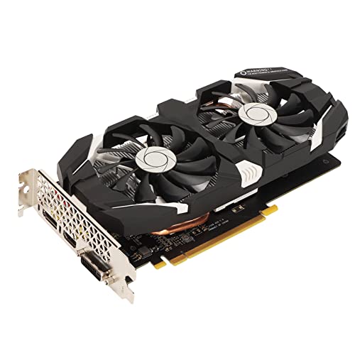 Bewinner GTX1060 GDDR5 192-Bit-PCIE-Grafikkarte, Computer-Grafikkarte mit Zwei Lüftern, 8008 MHz Speicherfrequenz, HDMI-DVI-DP-4K-HDR-Gaming-Grafikkarte(3GB)