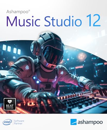 Ashampoo Music Studio 12 - Musikprogramm für PC, Audio-Bearbeitung und Aufnahme, 1 Benutzer Lizenz, Aktivierungscode per Post