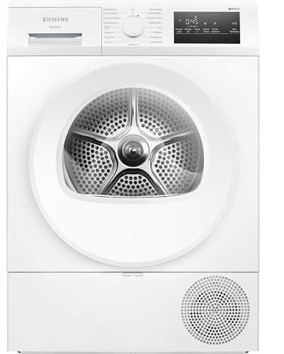 Siemens WT45HVA4, iQ300, Wärmepumpen-Trockner, 8 kg, autoDry, super40-Programm, 63 dB, Touch LED-Display, softDry, Outdoor-Programm, easyClean-Filter, Kindersicherung, Weiß