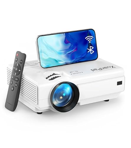 2025 XuanPad Verbessertes WiFi Bluetooth Mini Beamer, 20000L Mini Projektor HD 1080P Unterstützt, Heimkino Video Projector Kompatibel Mit Tv Stick/HDMI/USB/AV/Laptop/iPhone/Android