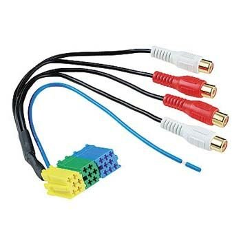 Hama CarHifi-Verbindungsadapter Mini ISO 6-polig - 4 Cinch-Kupplungen