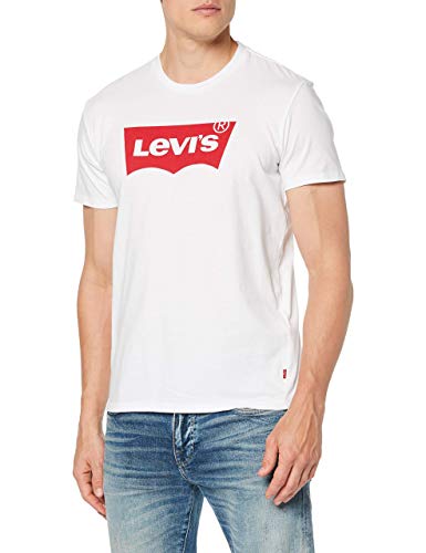 Levi's Herren Graphic Set-In Neck T-Shirt, Batwing Logo, White, L