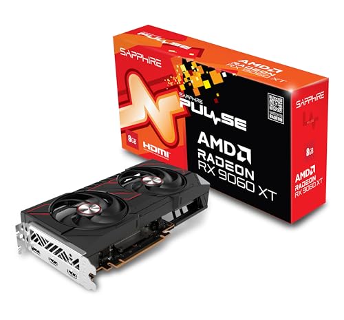 sapphire technology Pulse AMD Radeon RX 9060 XT Gaming OC, 8GB Dual HDMI-DP
