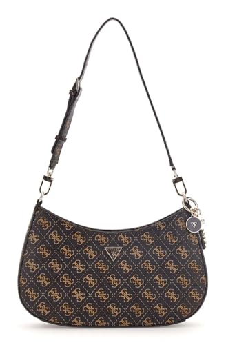 GUESS Noelle II Top Zip Handtasche, Shoulder Bag Brown Logo