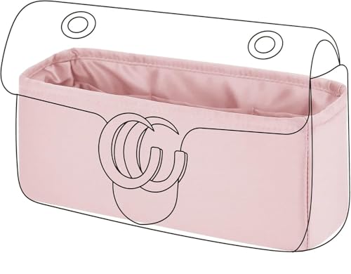 DGAZ Handtaschen Organizer, Seide Innen Organizer für für Gucci Marmont 16/22/26/31 Taschen, Leicht Tasche in Tasche Organizer Innentaschen (Rosa, Marmont 26)