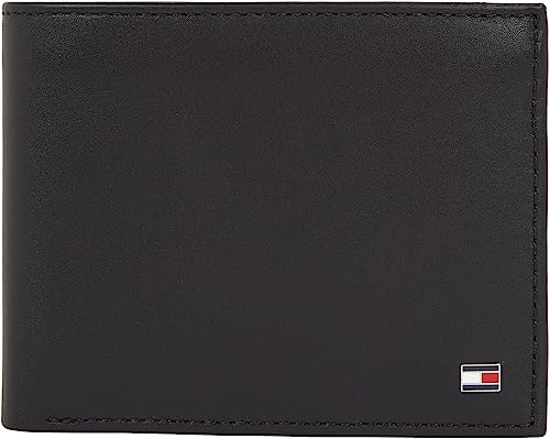 Tommy Hilfiger Herren Geldbeutel Eton Trifold mit Münzfach, Schwarz (Black), Einheitsgröße