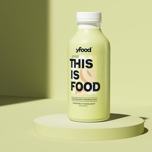 yfood Trinkmahlzeit Heavenly Hazelnut - 12 x 500 ml für unterwegs & stressige Tage - vollwertig & ready-to-drink mit 30 g Protein, 26 Vitaminen und Mineralstoffen - inkl. 3 € Pfand