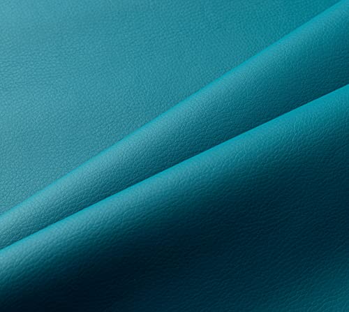 IPEA Kunstleder Aquamarin für Dekor und Beschichtung 140 x 50 cm - Made in Italy - Kunstleder für Sofas, Stühle, Kleidung, Accessoires - Polsterstoff Bezugsstoff Lederoptik - Halben Meter