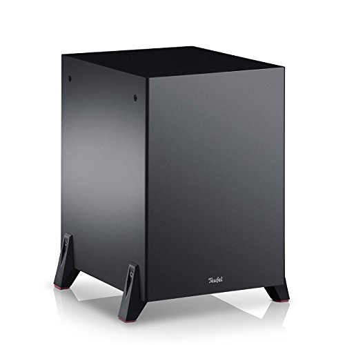 Teufel T 10 Aktiv-Subwoofer Frontfire- oder Downfire-Subwoofer, 150 Watt, Tieftöner 250 mm, Bassreflex, Musik Heimkino - schwarz