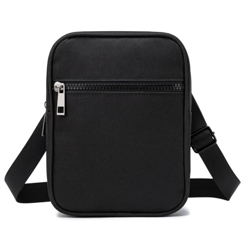 Umhängetasche Herren Schultertasche Crossbody Herrentasche Handytasche Herrenhandtasche Kleine Umhängen Tasche Shulder Bag Messenger für Freizeit Urlaub Ausflug (Schwarz Umhängetasche Herren&Damen)