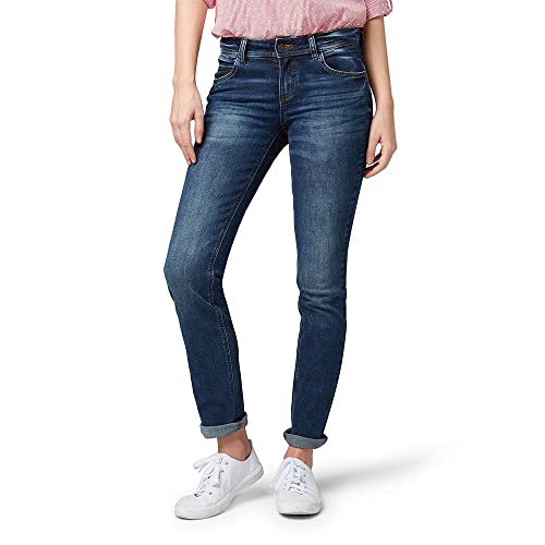 TOM TAILOR Damen Alexa Straight Jeans, 10281 - Mid Stone Wash Denim, 32W / 32L