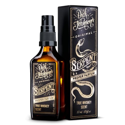 Dick Johnson Parfum Serpent True Whiskey 50 ml – Parfum mit Whiskeynote Tonkabohne Sandelholz – Herrenduft für Männer – Langanhaltendes Herrenparfum – Männer Parfüm Geschenk – Made in Finnland