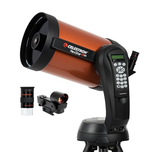 Celestron 11069 NexStar 8SE Computerised Schmidt-Cassegrain Telescope with Advanced GPS, Astroimaging and AutoAlign Features, Black/Orange