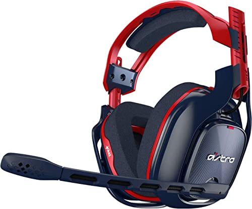 ASTRO Gaming A40 TR-X Edition, Gaming-Headset mit Kabel, ASTRO Audio V2, Dolby ATMOS, 3,5mm Anschluss, Austauschbares Mikrofon für Xbox X|S, Xbox One, PS5, PS4, PC, Nintendo Switch - Rot/Blau
