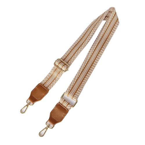 Zzcy Taschengurte zum Wechseln 3.8cm Breit Verstellbarer Schulterriemen für Handtaschen & Umhängetaschen | Braun | Hochwertiges Leinwand