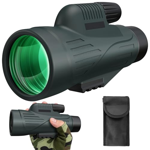 Aurosports 12x56 Monokular Erwachsene - IP67 Wasserdicht Staubdicht Monokular Fernglas mit BAK4 Prisma & FMC Vergütung - Beschlagfrei Monokulare Teleskop für Vogelbeobachtung Jagd Wandern & Konzerte