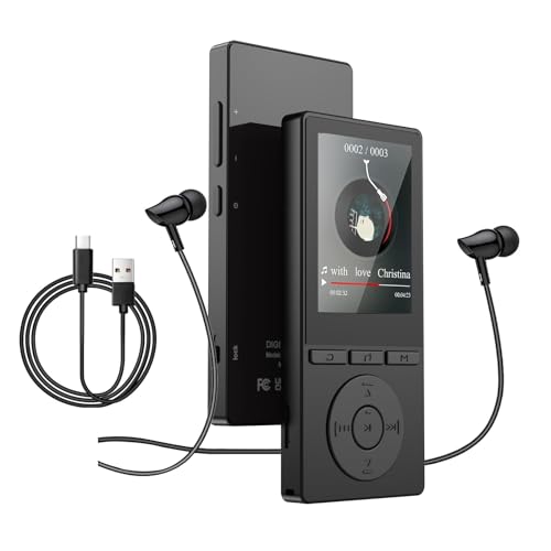 64GB MP3 Player with Bluetooth 5.3, Music Player with HiFi Sound for Sports Runners, 2.4