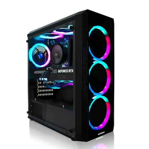 Greed® MK2 - High End Gaming PC - Intel Core i7 12700F & Nvidia Geforce RTX 5060 - Ultra Schneller RGB Computer + 4K Raytracing Rechner mit 4,9 GHZ - 32 GB DDR4 RAM - 1TB SSD - WLAN + W11 Pro