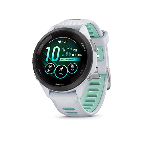 Garmin Forerunner 265S Running Smartwatch für Unisex, 42 mm Größe, Whitestone/Neo Tropic