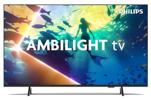 Philips Ambilight 43PUS8010 4K LED-Smart-TV, Titan OS, Pixel Precise Ultra HD, Dolby Atmos Sound, Alexa und Google Voice-Assistent