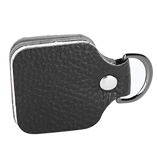 Fyearfly 2 in 1 Angelschnurglätter & Reiniger, Wasseraufnahme Drahtvorfach Reiniger Angelschnur Glätteisen Zubehör für Fliegenfischen mit D-Clips Tackle Tools, Schwarz, ca. 5,7 x 4,5 cm