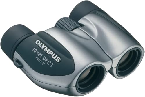Olympus 10x21 DPC-I Fernglas Silber mit Tasche, 118706