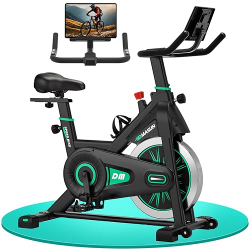 DMASUN Heimtrainer Fahrrad, Hometrainer Fahrrad mit großem Tablet-Halter und LCD-Display, Leises Ergometer Heimtrainer für Zuhause, Fahrradtrainer bis 160 kg Belastbar, Ideal für Indoor Cycling