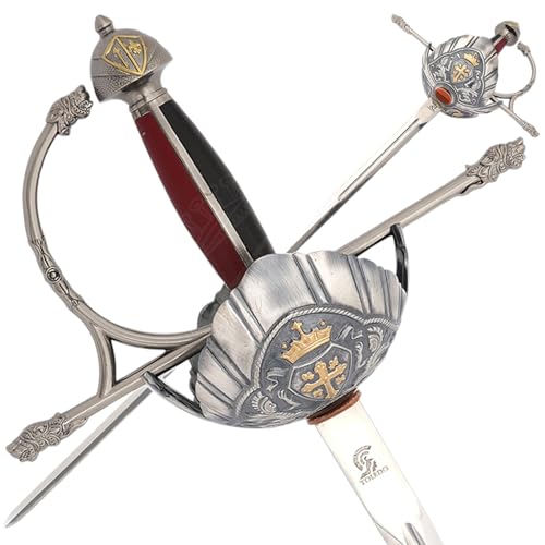 Großer Renaissance Rapier Schwert Edelstahl, zur Dekoration oder als Geschenk Schwert Echt Metall Handgefertigt (276 ohne Scheide)