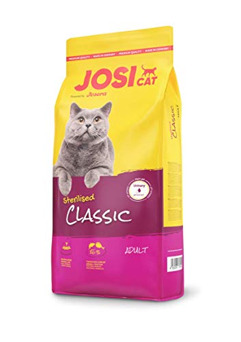 JosiCat Sterilised Classic (1 x 10 kg), Premium Trockenfutter für ausgewachsene Katzen, Katzenfutter, powered by JOSERA, 1er Pack