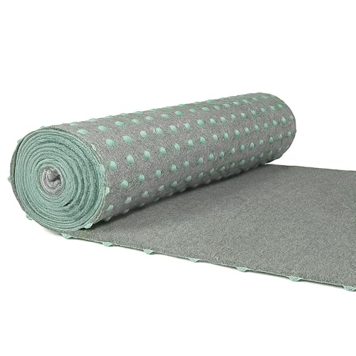 Internethandel Pfordt Kunstrasen 300x400 cm Grau, Rasenteppich mit Noppen, Outdoor Teppich wetterfest und pflegeleicht für Balkon, Terrasse und Garten