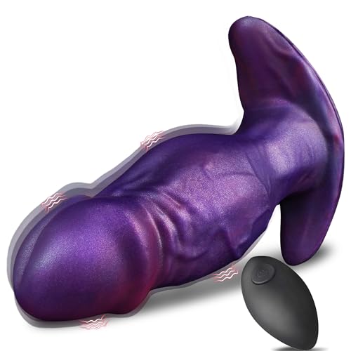 Analvibratoren für Mann mit Vibration 10 Modi Prostata Stimulation Männer Anal Vibrator Analplug für Frauen Männer Silikon Buttplug Sexspielzeug für die Frauen Mann Analdildos Monster Sex Toys