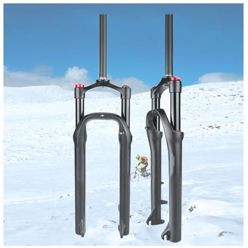 HIMALO MTB Fahrrad Luft Federgabel 26x4.0 Fett Fahrrad-Gabel Federweg 100mm 28,6 Mm Gerade Vorderradgabel Manuelle Lockout , Für Schneestrand XC/AM