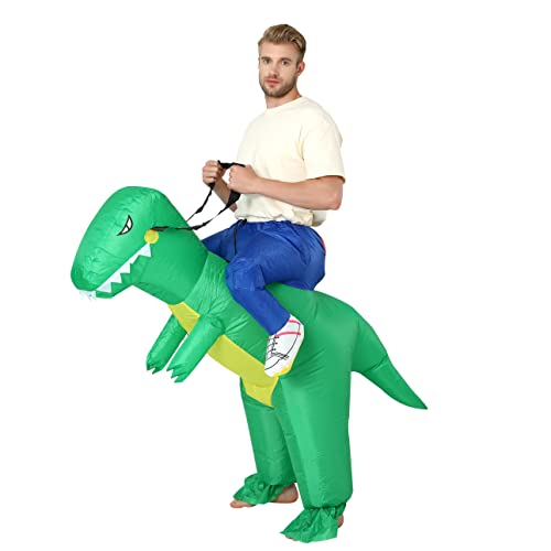 FXICH Aufblasbare Dinosaurier Kostüm für Erwachsene, Dinosaurier Kostüm für Halloween,Erwachsene Dinosaurier Kostüm 150-190cm,inflatable dinosaur costume
