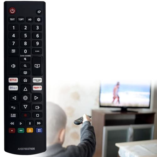 AKB76037605 Universal-Ersatz für LG-Smart-TV-Fernbedienung, verbesserte Infrarot-LG-TV-Fernbedienung, mit Netflix, Prime Video, Disney+, Rakuten TV-Tasten