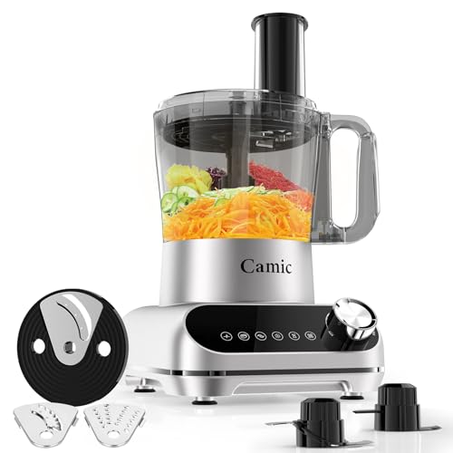 Camic Küchenmaschine 1500W Food Processor mit 2.5L Schüssel, mit 6 Programmen, Hacken, Schneiden, Mixen – Inkl. Zubehör, für die Küche zu Hause – Standardzubehör