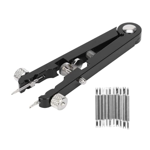 Uhrenreparatur Federstegzange, V Förmige Uhren Federstegpinzette, Federstegwerkzeug mit 10 Spitzen, Uhrenarmbandzange Präzises Armband Entferner Werkzeug für Uhrenarmbänder Wechseln und Reparatur