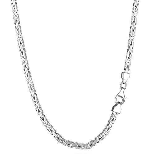 NKlaus 40cm Königskette 925 Silber elegante Halskette Breite: 3,1mm Collier 23g schwer 3440
