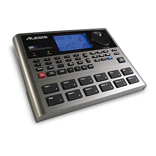 Alesis SR18 - Portables Drum Machine mit Effekten, 175 Preset Patterns und 32MB Samplespeicher mit Percussion Bank und Bass Synth