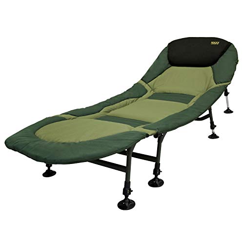 BAT-Tackle Maxxlounge Bedchair 8.0 | Campingliege | 8-Bein Angelliege bis 150kg | Karpfenliege | Gartenliege