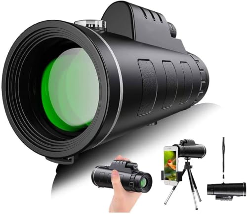 AiMeiteng 12x50 monocular, Monokular Teleskop, mit BAK4 Prisma und FMC Beschichtung, Monokulare für Erwachsene HD Scope für Vogelbeobachtung Wandern Konzert Reisen