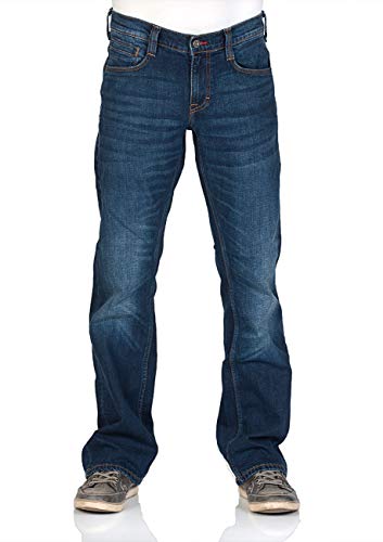 MUSTANG Jeans Herren Stretch Oregon Bootcut Jeanshose Hose Denim, Größe:W 38 L 32, Farbe:Mid Blue (-882)