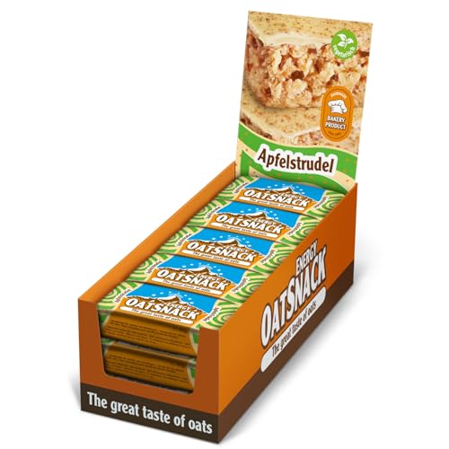 EnergyOatSnack Apfelstrudel (15x65g) | Kohlenhydrat Energieriegel mit Haferflocken für Sport & Freizeit | Langanhaltende Energie & leckerer Geschmack | Handgemacht & Veggie | Das Original