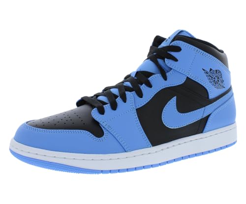 Nike Herren Air Jordan 1 Mid Sneaker, University Blue/White/Black, 45 EU