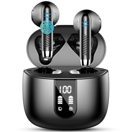 Drsaec Bluetooth 5.4 Kopfhörer, 2026 Neu In Ear Kopfhörer Kabellos Bluetooth 6D Tiefer Bass Kabellose Kopfhörer mit 4 ENC Mic/56Std, Noise Cancelling Ear Buds, USB-C, IP7 Wasserdicht Sport Ohrhörer
